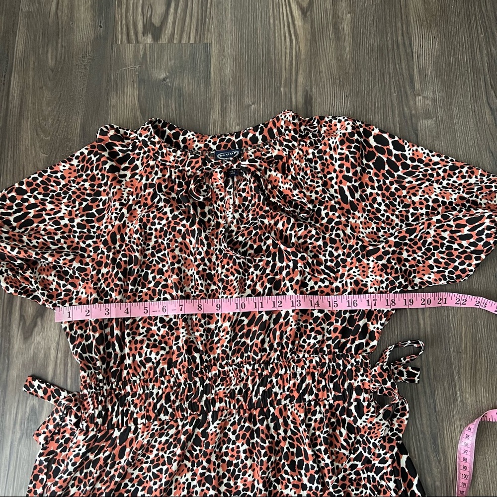 Scoop Animal Print Max Dress with Waist Ties - Picture 11 of 14